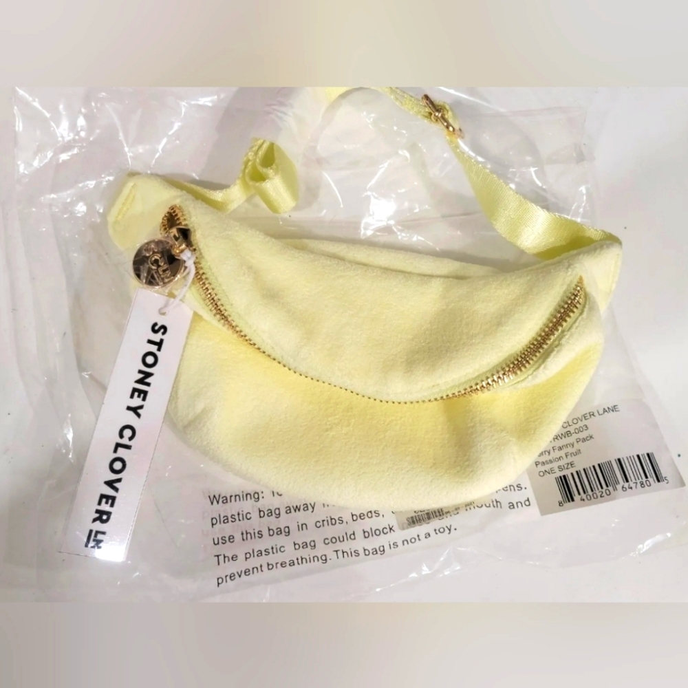Stoney Clover Lane Pastel Yellow Terrycloth Fanny NEW